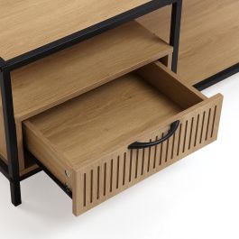 Mesa Auxiliar de Café Nashville Versa 50x35x100 cm - Madera MDF y Metal Mesa Auxiliar de Café Nashville Versa 50x35x100 cm - Madera MDF y Metal