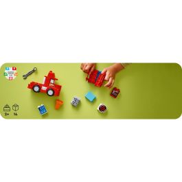 LEGO 10417 Duplo Disney Pixar Cars Mack El Transportista y Rayo McQueen Set de Construcción Parada en Boxes Juguete +2 años