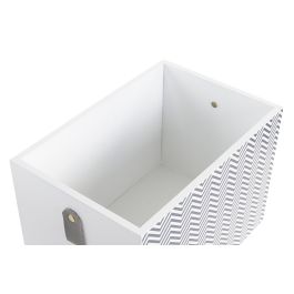 Caja DKD Home Decor Blanco Gris 28 x 23 x 37 cm Set de 3 Caja DKD Home Decor Blanco Gris 28 x 23 x 37 cm Set de 3
