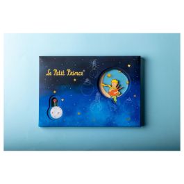 El Principito Cuaderno A5 Apaisado Le Petit Prince con El Principito y el Zorro, 120 Hojas Sin Pautar, Color Azul