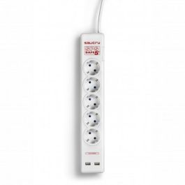 Salicru 680BA000002 Limitador de Tensión 306J, Regleta Protectora con 5 Tomas AC y 2 USB, Blanco, Cable 1.5m Precio: 34.50000037. SKU: S5602149