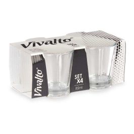 Set 4 Vasos Vidrio Cafe 85Ml Vivalto 17X7CM (24 Unidades) Set 4 Vasos Vidrio Cafe 85Ml Vivalto 17X7CM (24 Unidades)