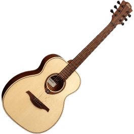 LAG Guitarra Acústica Lâg Travel Spruce Natural Folk Tapa Abeto Engelmann Macizo Fondo Y Aros Caoba Brillante 6 Cuerdas