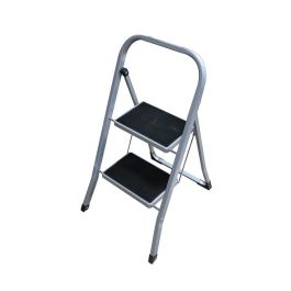 Edm Escalera doméstica de acero 2 peldaños con plataforma antideslizante, sistema de seguridad y conteras antideslizantes 47x55x82cm Precio: 31.50000018. SKU: S7914089
