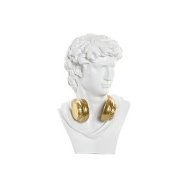 DKD Home Decor Figura Busto Moderno de Resina Blanco Dorado 16x30x19.5 cm DKD Home Decor Figura Busto Moderno de Resina Blanco Dorado 16x30x19.5 cm