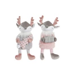 Figura Navidad Fantasia DKD Home Decor Rosa Gris 17 x 28 x 14 cm (2 Unidades) Precio: 24.50000014. SKU: B1BQXGWALY