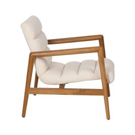 Sillón Natural Tejido-Madera Salón 79 X 56 X 76 cm