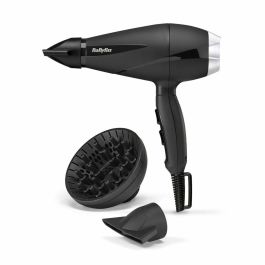Babyliss 6710DE Secador de Pelo Turbo Pro 2100W, Motor AC, Iónico, con 2 Boquillas y Difusor, Secado Rápido, Antiescrespamiento