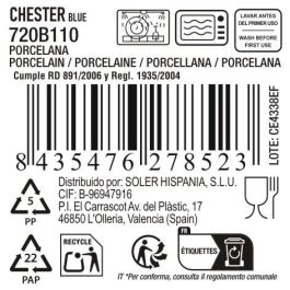 Bol Alto Chester Blue 20x8 cm - Inde (8 Unidades) Bol Alto Chester Blue 20x8 cm - Inde (8 Unidades)