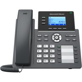 Grandstream GRP-2604P Teléfono IP Carrier-Grade con PoE, 3 líneas, 2000 contactos, LCD, Negro
