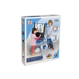 Chicos Pizarra Infantil 2 en 1 Magnética y de Tizas, Grande 63x60x120 cm de Metal, Set Completo con 64 Accesorios, Edad 3-5 Años