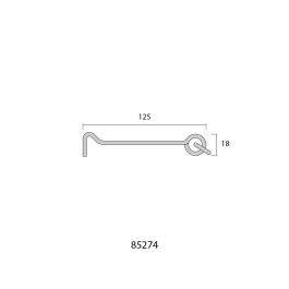 2 aldabillas doble hembrilla 125 mm zinc