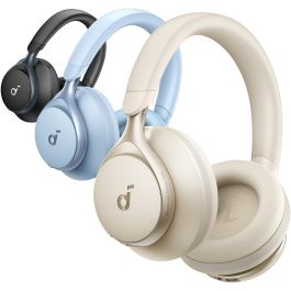 Anker Soundcore Space One Auriculares Over-Ear Inalámbrico y Alámbrico Cancelación de Ruido Activa Color Blanco Latte Cream