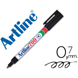 Artline EK-700 Rotulador Permanente Negro Punta Redonda 0.7 mm para Papel, Metal y Cristal Precio: 18.49999976. SKU: B1ARS435GL