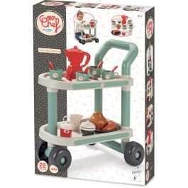 Ecoiffier Carrito de Desayuno ECO3280250016113 con 22 Accesorios - A Partir de 18 Meses