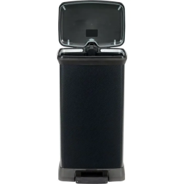 Curver Papelera Rectangular Decobin 50 L Negro Carbón