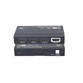 Vivolink VLSW131 Conmutador HDMI 3x1 4K@60Hz, HDR, Dolby Vision, Audio Multicanal, Compatible HDCP 2.2, Auto Conmutación, IR