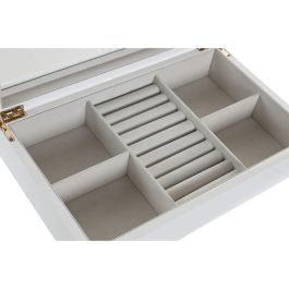 DKD Home Decor Joyero Tradicional Blanco Beige 18.5 x 7 x 29 cm
