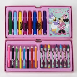 Cerdá Set Papelería Coloreable Minnie Maletín - Ideal para Niños +3 Años - 26x10x13 cm