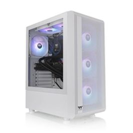 Caja de PC Mid Tower sin fuente de alimentación - THERMALTAKE S200 TG ARGB (Blanco) - ATX/Micro ATX - 3x120mm A-RGB - USB 3.0/2.0 - Vidrio templado