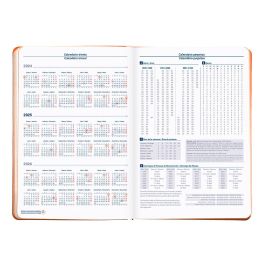 Agenda Encuadernada Liderpapel Sifnos A5 2025 Dia Pagina Color Naranja Papel 70 gr