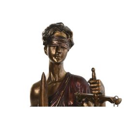 DKD Home Decor Figura Glam de Justicia de Resina Cobre 14 x 33.5 x 24.5 cm