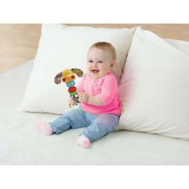 VTech Sonajero Perrito Toby con Luces, Música y Diferentes Texturas para Bebés 0-24 Meses, Juguete Educativo con Pilas Incluidas, 18x13.5x5 cm