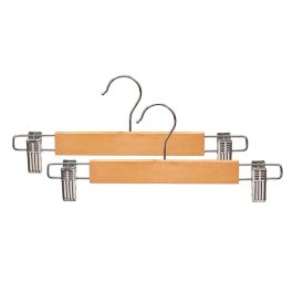 Set 3 Perchas Madera C Pinza Falda Kipit 28X11CM (24 Unidades) Set 3 Perchas Madera C Pinza Falda Kipit 28X11CM (24 Unidades)