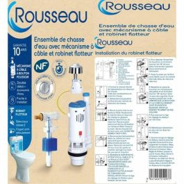 Edouard Rousseau ROU3047404210977 - Kit mecanismo inodoro 3/6L Robusto y completo - Certificado NF Silencioso y fiable