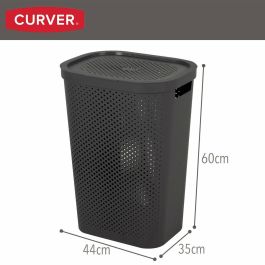 Cesto para la Ropa Sucia Curver INFINITY Gris Plástico 60 L 44 x 60 x 35 cm (6 Unidades)