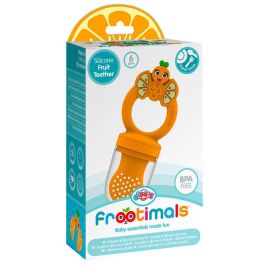 FROOTIMALS Chupete de Silicona para Fruta "Orangiefly Frootimals" +6 meses. Ideal para Desarrollo Alimenticio y Alivio de Encías, Libre de BPA