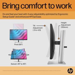 HP E24 G5 Monitor FHD. Pantalla de Confort Personalizado, Visuales Nítidos y Verdadera Flexibilidad para Oficina y Hogar