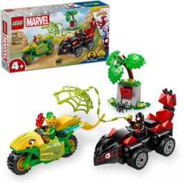 LEGO Spidey Juego de Construcción Duelo de Vehículos Dinosaurio de Spin y Electro para Niños y Niñas de 4+ años