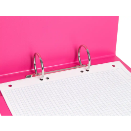 Liderpapel Carpeta de 2 anillas 40 mm Din A5 en carton forrado de color Fucsia