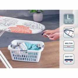 Leifheit Funda para Tabla de Planchar Cotton Comfort L/Universal 71602 para Tabla de Planchar 140 x 45 cm con Acolchado de 4 mm y Sistema Easy Fit