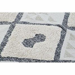 DKD Home Decor Alfombra Moderna con Diseño Geométrico de Rombos Color Beige 230 x 160 cm, Mezcla de Algodón y Poliéster, 1500 gsm DKD Home Decor Alfombra Moderna con Diseño Geométrico de Rombos Color Beige 230 x 160 cm, Mezcla de Algodón y Poliéster, 1500 gsm