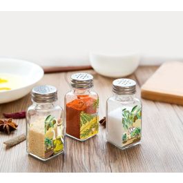 Anna Salero de Vidrio Decorado, 3 Surtidos, 4 x 4 x 10 cm (100 g por Pieza) (25 Unidades)