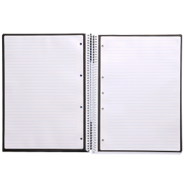 Antartik Cuaderno espiral A4 micro tapa forrada 80 hojas 90 gr horizontal negro