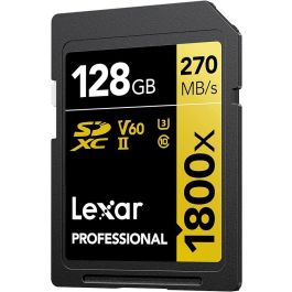 Lexar 128Gb Professional 1800X Sdxc Uhs-Ii Cards, Up To 280Mb/S Read 210Mb/S Write C10 V60 U3