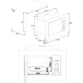 Continental Edison MO20IXEG Horno Microondas 20 Litros con Grill Empotrado