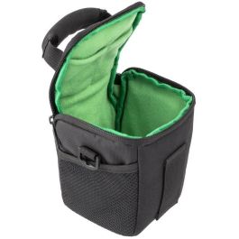 Rivacase 7412 - Bolsa de Hombro para Cámara Réflex, 3 Compartimentos, Verde/Negro, Compatible con Pentax K-3 Kit/Nikon 1 AW1