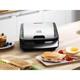 Tefal SW852D Snack Collection Sandwichera y Gofrera Kombigerät 700W Negro/Acero Inoxidable con Placas Desmontables