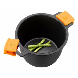 Bra A273907 Olla Alta Efficient Ø28cm 11.1L Aluminio Fundido con Antiadherente Teflón Platinum Plus Apta Inducción y Horno