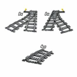 LEGO 60238 City Conjunto de Rieles de Tren y Desvíos. Incluye 4 Curvos, 1 Desvío Derecho y 1 Izquierdo. Compatible con todos los conjuntos LEGO City. LEGO 60238 City Conjunto de Rieles de Tren y Desvíos. Incluye 4 Curvos, 1 Desvío Derecho y 1 Izquierdo. Compatible con todos los conjuntos LEGO City.