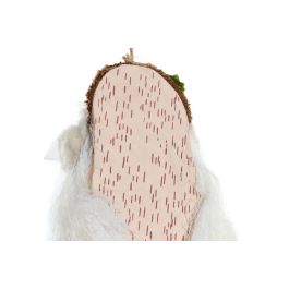 DKD Home Decor Decoración Colgante Navidad Tradicional Papa Noel Poliéster Blanco Natural 6x30x17 cm Set 6 Unidades