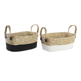 Cesta DKD Home Decor Negro Blanco 20 x 16 x 36 cm (2 Unidades) Precio: 35.88999997. SKU: S3028882