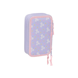 Safta Plumier Escolar Triple Cremallera 37 Piezas Bouquet 195x125x55 mm