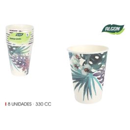 Set de 8 vasos de cartón Tropic 330 cc - Algon (18 Unidades) Precio: 15.68999982. SKU: B146GE3RBT