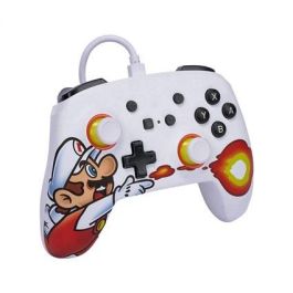 Power A 1526549-01 Mando con Cable Fireball Mario para Nintendo Switch