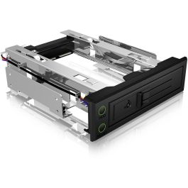 ICY BOX IB-166SSK-B Caja 3.5" Hot-Swap para Disco Duro SAS/SATA III - Intercambiable EasySwap sin Bandeja - Negro
